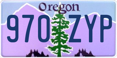 OR license plate 970ZYP
