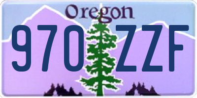 OR license plate 970ZZF
