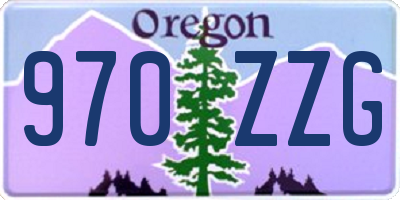 OR license plate 970ZZG