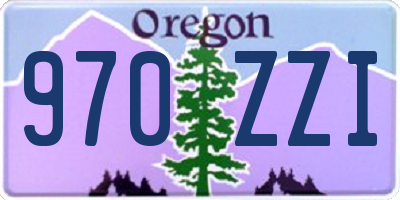 OR license plate 970ZZI
