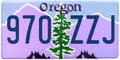 OR license plate 970ZZJ