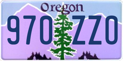 OR license plate 970ZZO