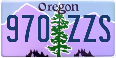 OR license plate 970ZZS