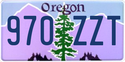 OR license plate 970ZZT