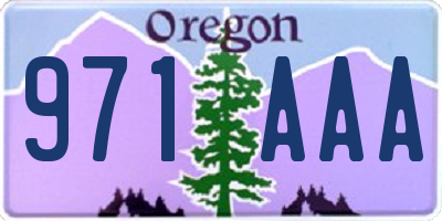 OR license plate 971AAA