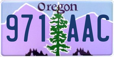 OR license plate 971AAC