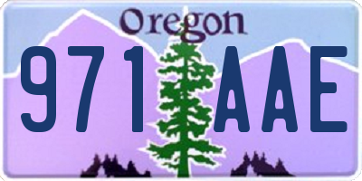 OR license plate 971AAE