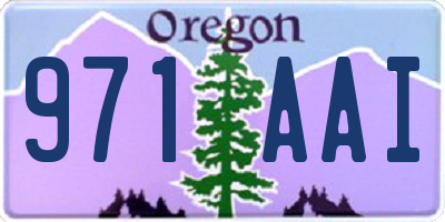 OR license plate 971AAI