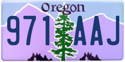 OR license plate 971AAJ
