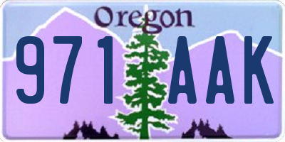OR license plate 971AAK