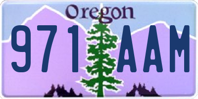 OR license plate 971AAM