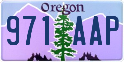 OR license plate 971AAP