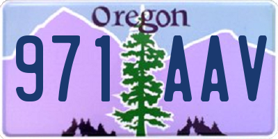 OR license plate 971AAV