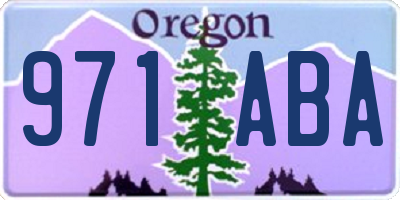OR license plate 971ABA