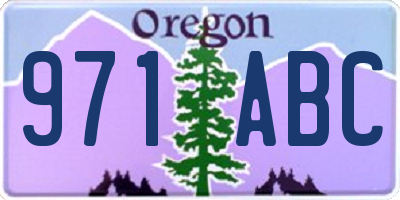 OR license plate 971ABC