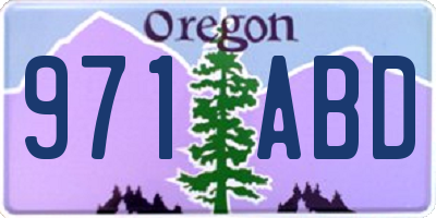 OR license plate 971ABD