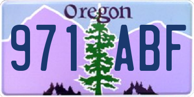 OR license plate 971ABF