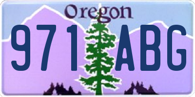 OR license plate 971ABG