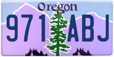 OR license plate 971ABJ