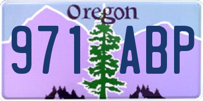 OR license plate 971ABP