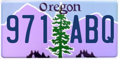 OR license plate 971ABQ