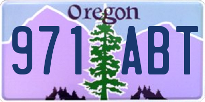 OR license plate 971ABT