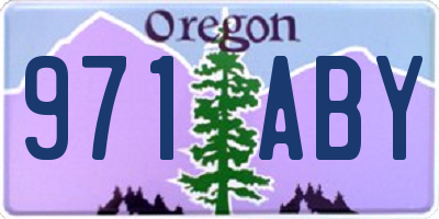 OR license plate 971ABY