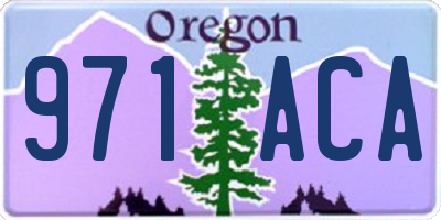 OR license plate 971ACA