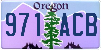 OR license plate 971ACB