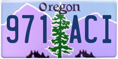 OR license plate 971ACI