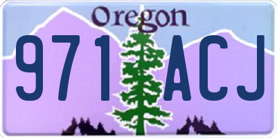OR license plate 971ACJ