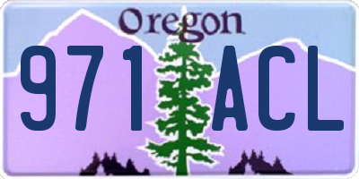 OR license plate 971ACL