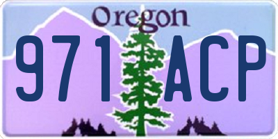 OR license plate 971ACP