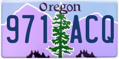 OR license plate 971ACQ