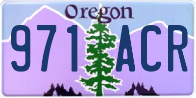 OR license plate 971ACR