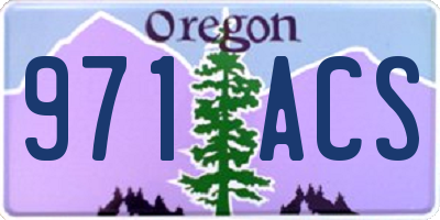 OR license plate 971ACS