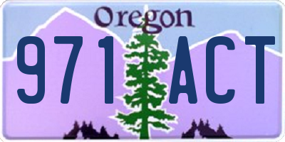 OR license plate 971ACT