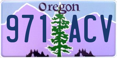 OR license plate 971ACV