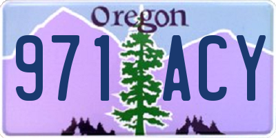OR license plate 971ACY