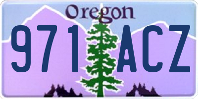 OR license plate 971ACZ