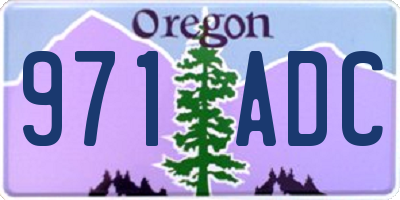 OR license plate 971ADC