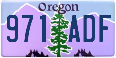 OR license plate 971ADF