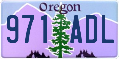 OR license plate 971ADL