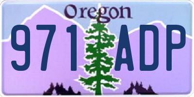 OR license plate 971ADP