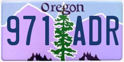 OR license plate 971ADR