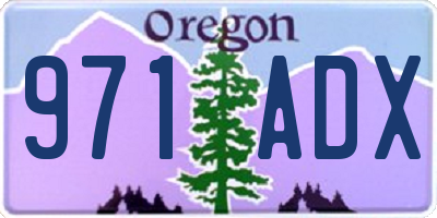 OR license plate 971ADX