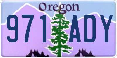 OR license plate 971ADY