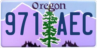 OR license plate 971AEC