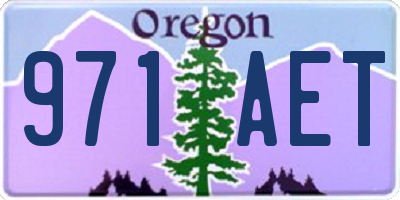 OR license plate 971AET
