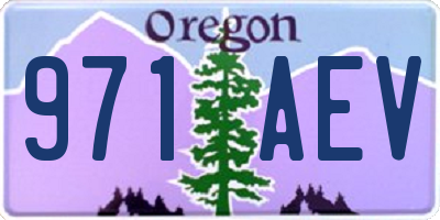 OR license plate 971AEV